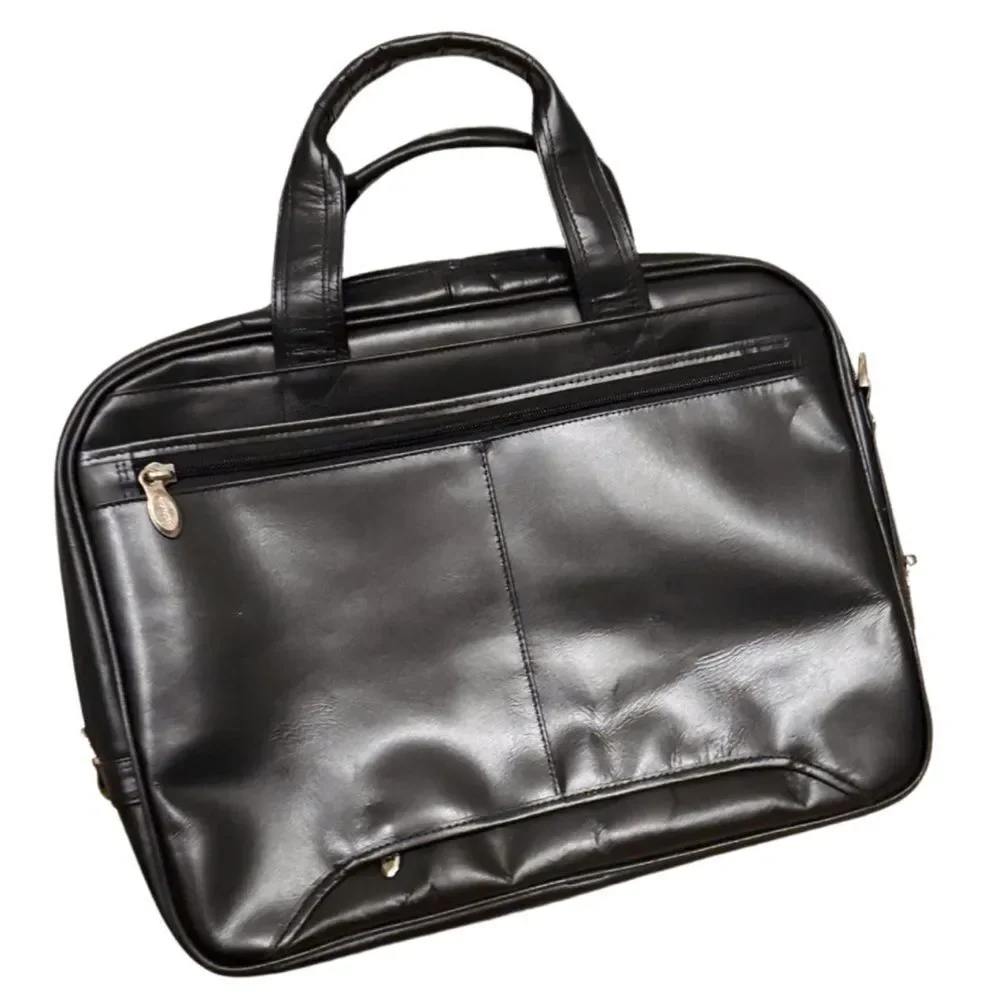 McKLEIN Pearson Leather 17 in.Exp Double compartment Laptop Briefcase bag $480